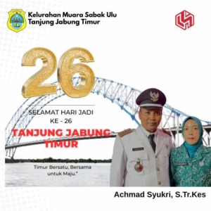 Lurah Muara Sabak Ulu Ucapkan Selamat HUT ke-26 Kabupaten Tanjung Jabung Timur