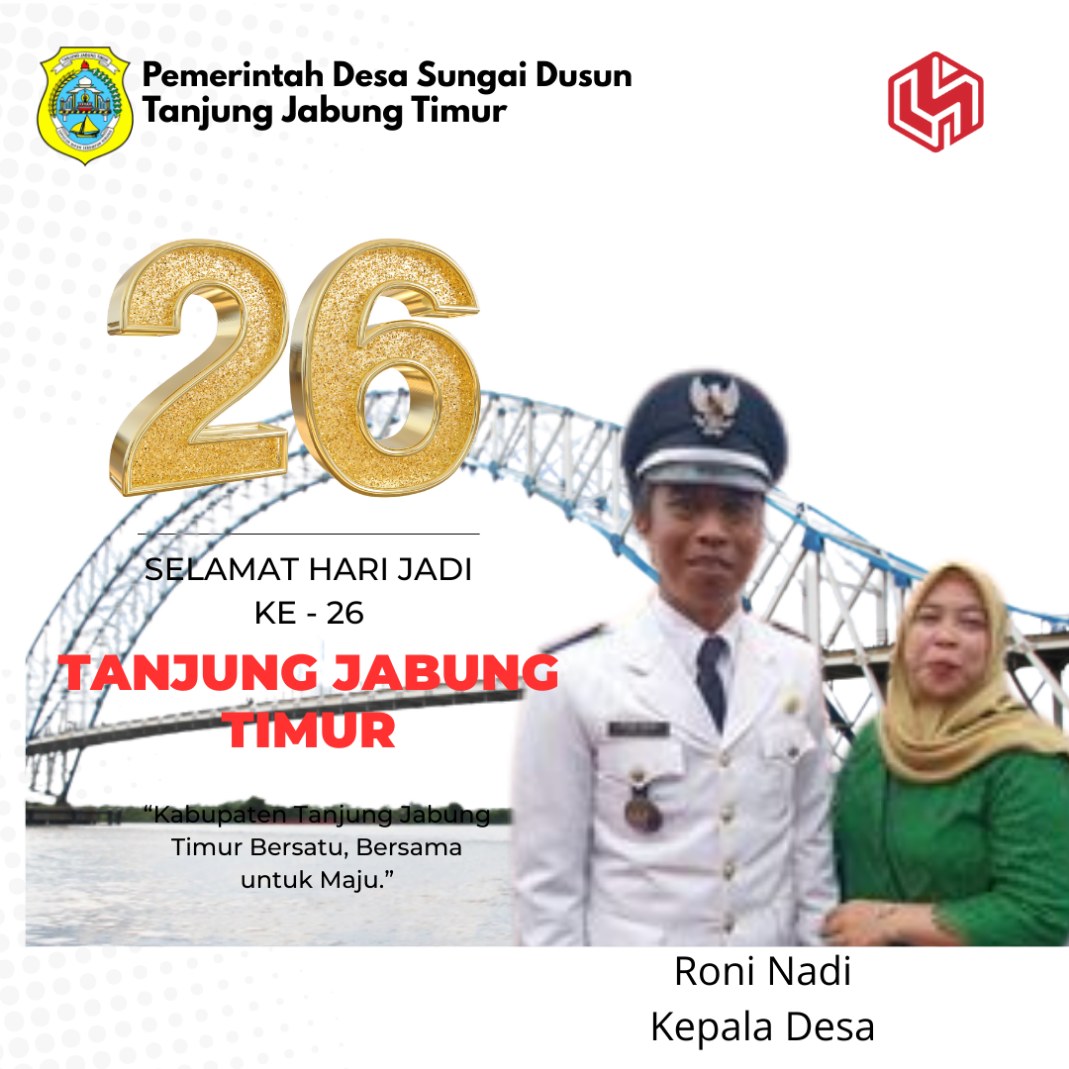 Pemdes Sungai Dusun Ucapkan Selamat HUT ke-26 Kabupaten Tanjung Jabung Timur