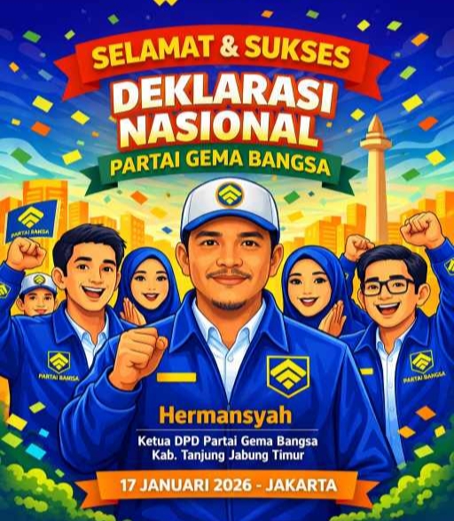 Jelang Deklarasi Nasional, DPD Gema Bangsa Tanjabtim Tegaskan Dukungan Penuh