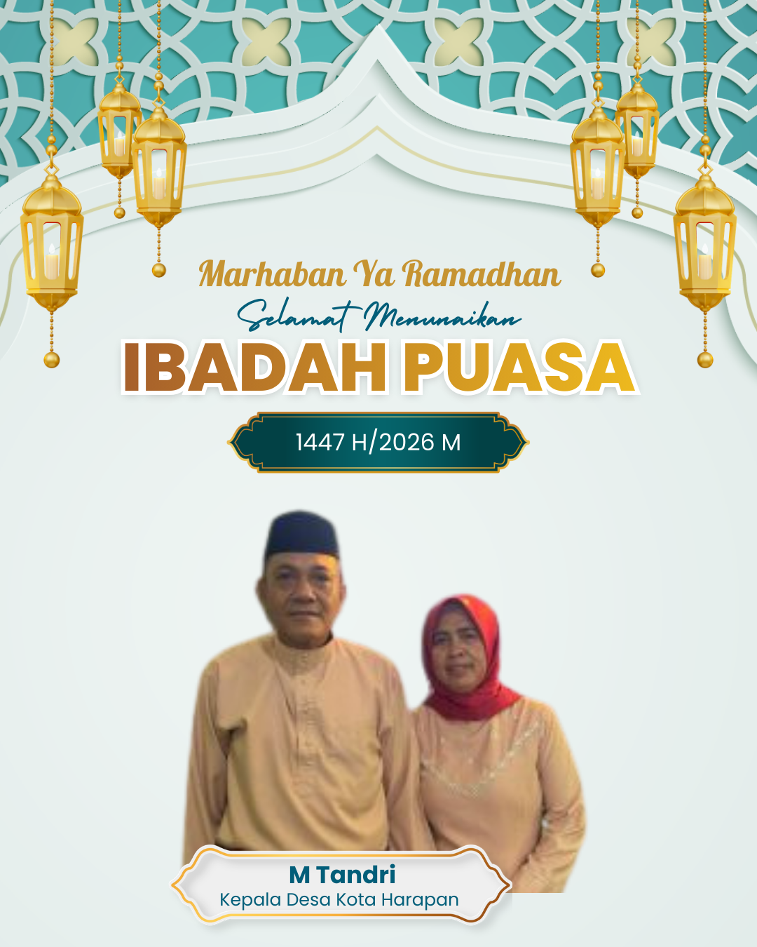 Kepala Desa Kota Harapan Ucapkan Marhaban Ya Ramadhan 1447 H