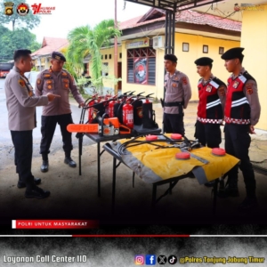 Polres Tanjab Timur Pastikan Kesiapan Peralatan Hadapi Ancaman Karhutla