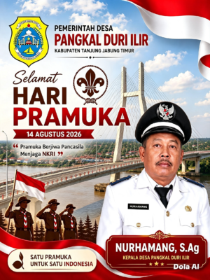 Pemerintah Desa Pangkal Duri Ilir Mengucapkan Selamat Hari Pramuka 14 Agustus 2026