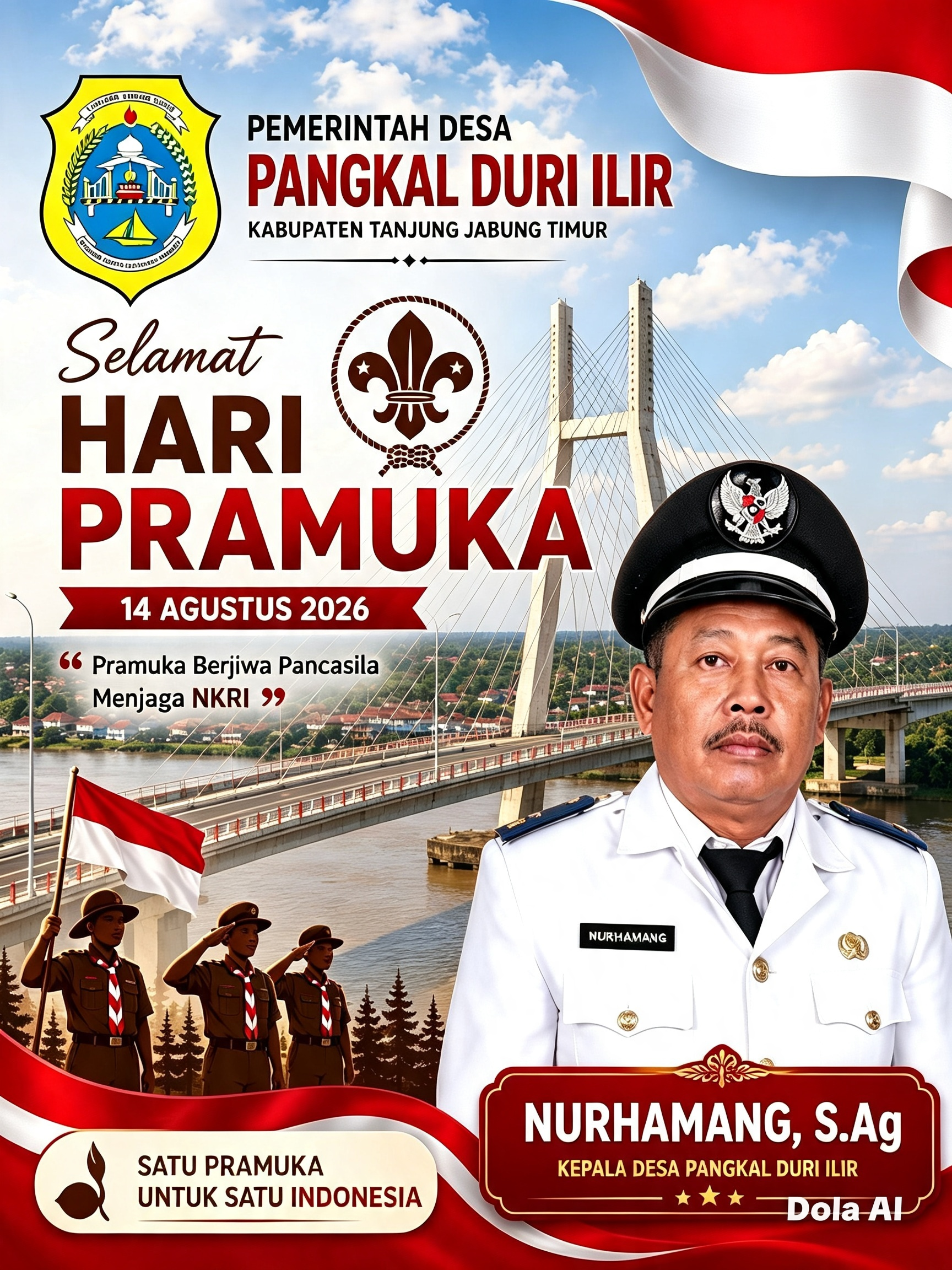 Pemerintah Desa Pangkal Duri Ilir Mengucapkan Selamat Hari Pramuka 14 Agustus 2026