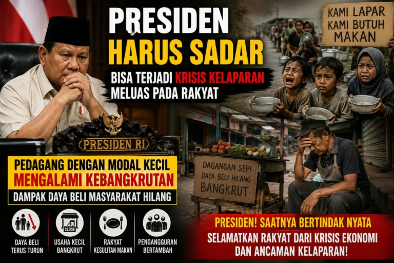 Prof. Dr. Sutan Nasomal: Presiden Harus Sadar, Daya Beli Melemah dan Pedagang Kecil di Ambang Kebangkrutan