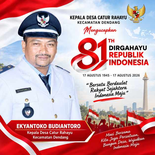 Kepala Desa Catur Rahayu Sampaikan Ucapan HUT ke-81 Kemerdekaan RI